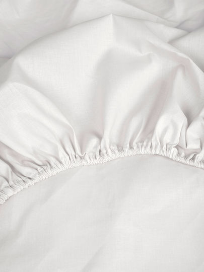 Sunshine Sheet Super-Double with Elastic 160x200+30cm. Cotton Feelings 151 White