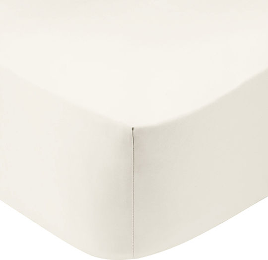 Sunshine Sheet Super-Double with Elastic 160x200+30cm. Cotton Feelings 151 White