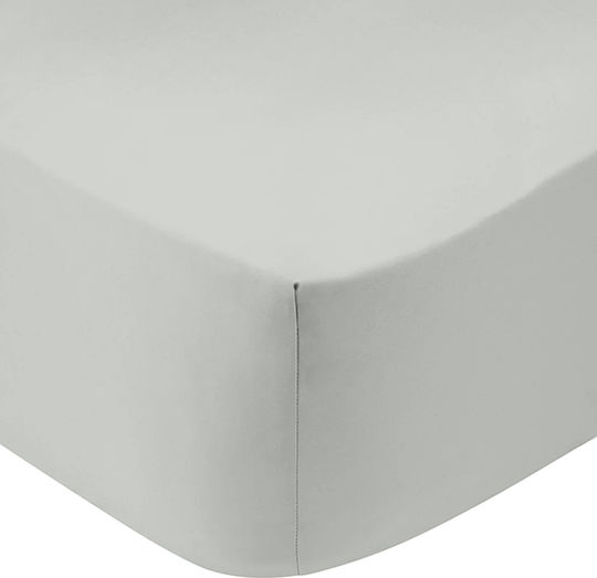 Sunshine Bettlaken Super-Doppel mit Gummiband 160x200+30cm. Cotton Feelings 151 Light Grey