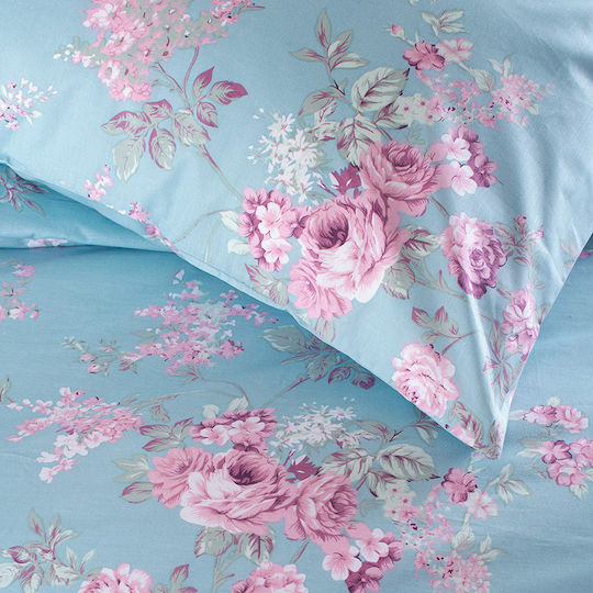 Rythmos Sheet Sets Queen 230x260cm. Springtime Blue 4pcs