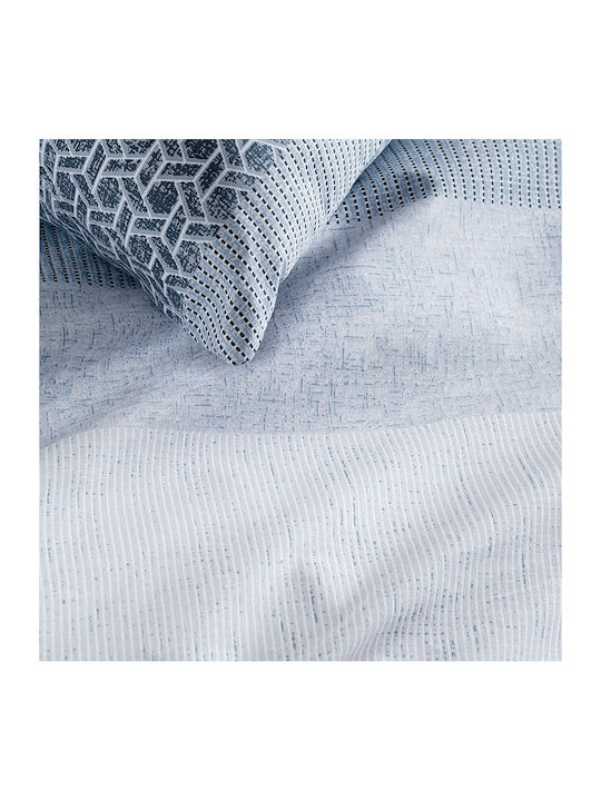 Rythmos Bettwäsche-Set King Size 260x280cm. Robin Blue 4Stück