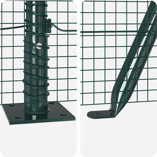 vidaXL Plasă de sârmă Galvanizat Module Verde 1x50m