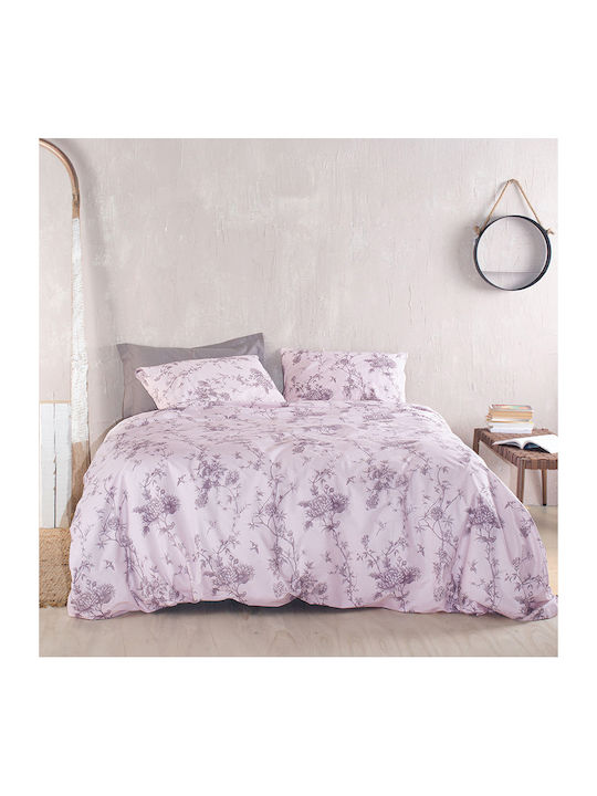 Rythmos Aurora Σετ Σεντόνια King Size 260x280εκ. Μοβ (4τμχ)