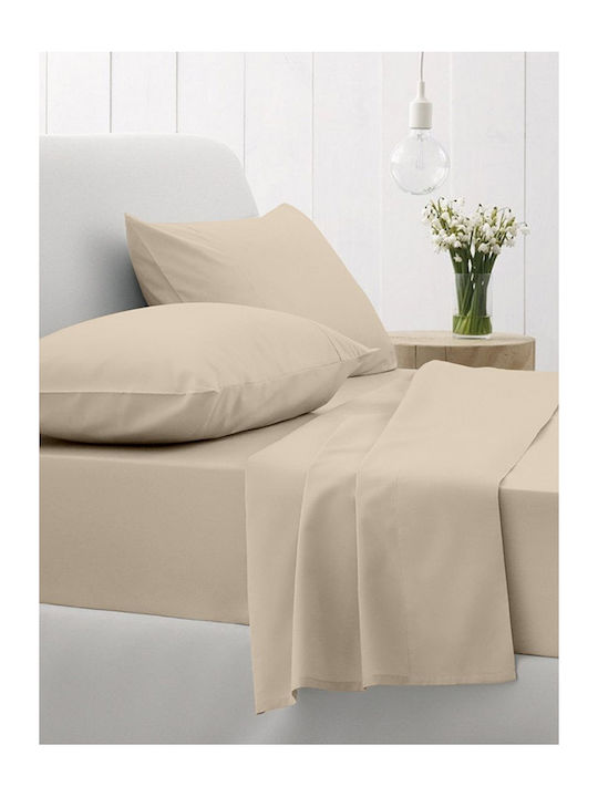 Sunshine Sheet Sets Single with Elastic 105x205+30cm. Cotton Feelings 151 Sand 109 3pcs