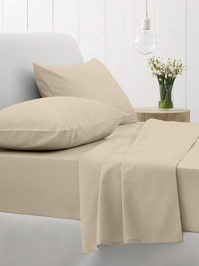 Sunshine Sheet Sets Single with Elastic 105x205+30cm. Cotton Feelings 151 Sand 109 3pcs