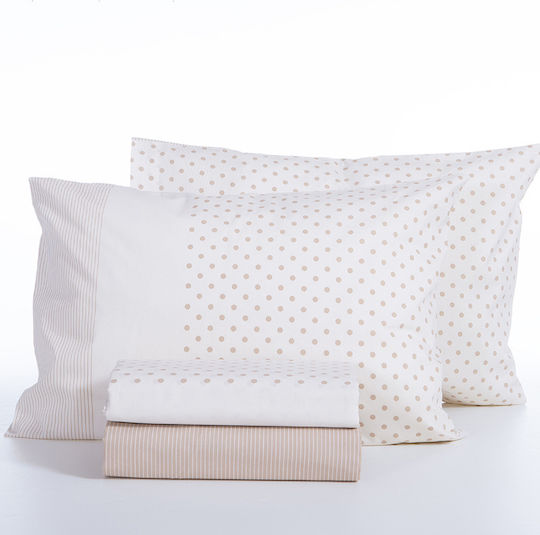Nef-Nef Homeware Сет Чаршафи 240x270см. Donter Бежов 4бр