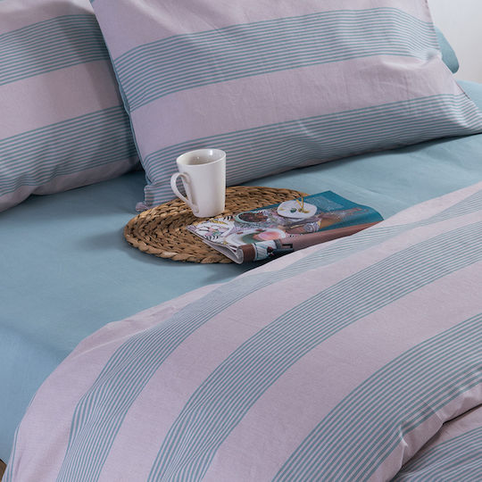 Nef-Nef Homeware Set Einzel 3Stück 170x270cm Casual Stripe Petrol