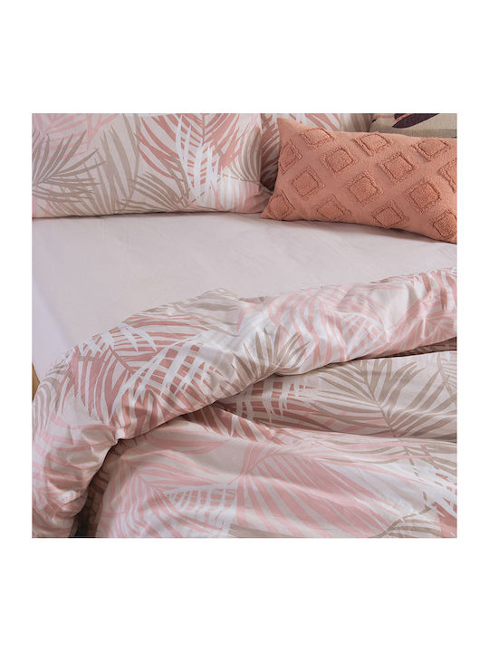 Nef-Nef Homeware Set Cearșafuri cu Elastic 160x200+35cm. Amazon Piersică 4buc