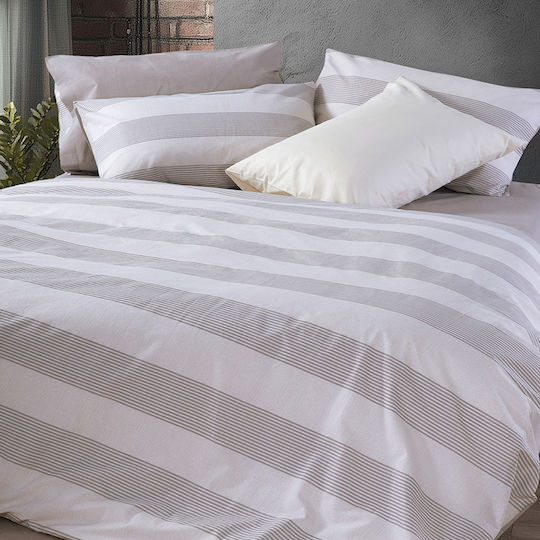 Nef-Nef Homeware Сет Чаршафи 240x270см. Stripe Ecru 4бр