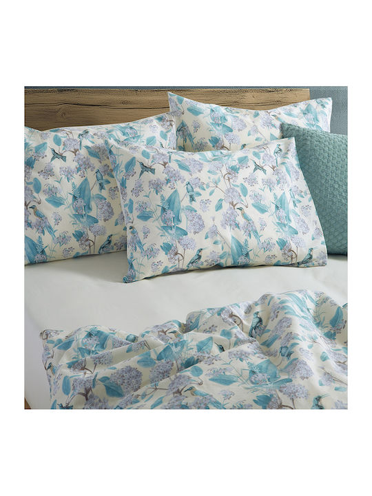 Nef-Nef Homeware Сет Чаршафи с Ластик 160x200+35см. Dream On Синьо 4бр