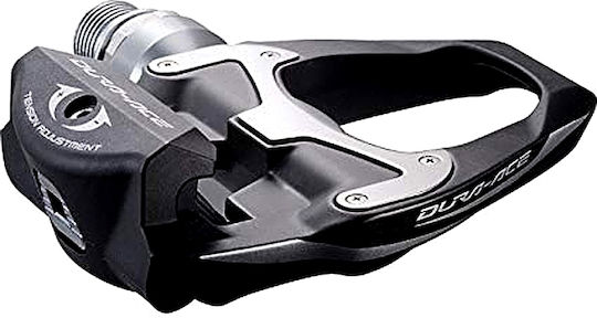 Shimano Dura Ace PD-R9100 Πετάλια Ποδηλάτου Κουμπωτά Μαύρα 4mm Axle Carbon SPD SL