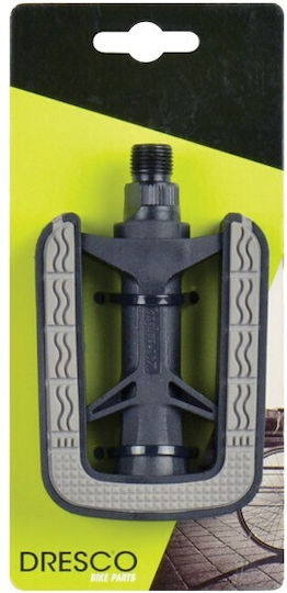 Dresco Flat Bicycle Pedals Black