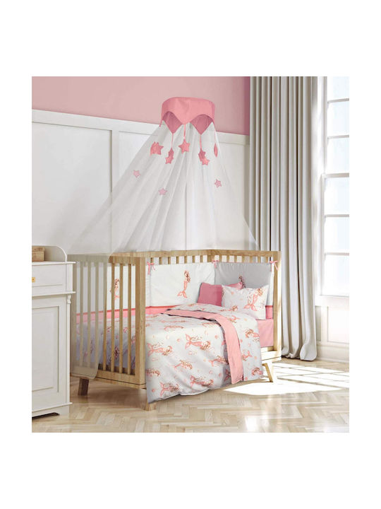Greenwich Polo Club Baby Sheets Set Crib Cotton Gray 130x170cm 3pcs