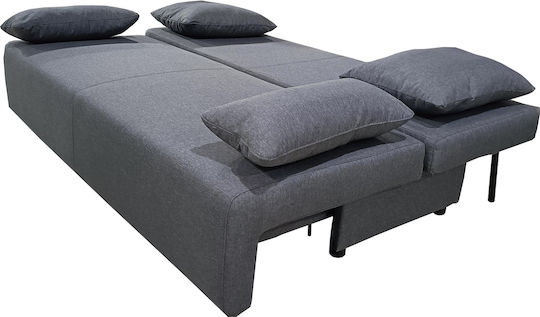 Urban Dreisitzer Sofa Bett mit Stauraum Dunkelgrau 194x93x72cm
