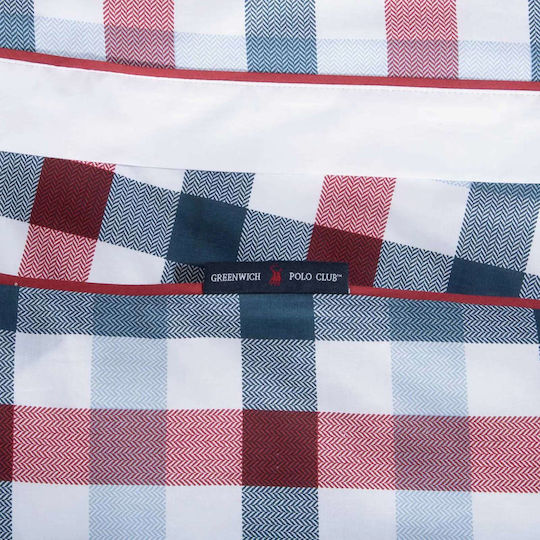 Greenwich Polo Club Essential 2266 Σετ King Size 4τμχ 260x280εκ. Blue, Red