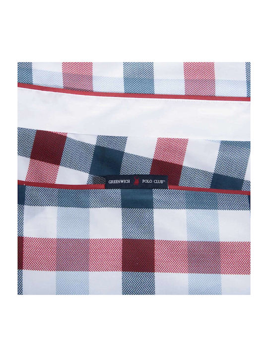 Greenwich Polo Club Bettwäsche-Set Überdoppel 240x260cm. 2266 Blue, Red 4Stück