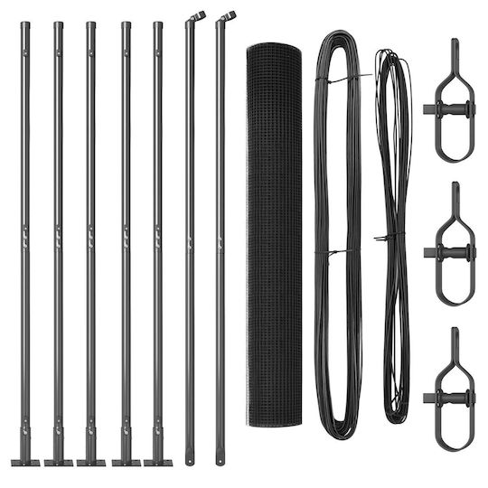vidaXL Garden Fencing Material 2pcs Gray