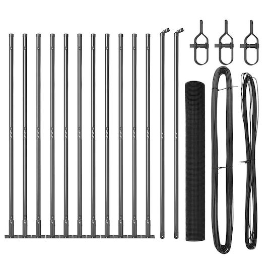 vidaXL Garden Fencing Material 1pcs Gray
