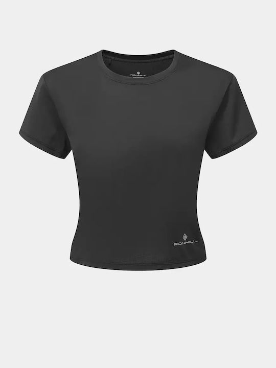 Γυναικείο Αθλητικό T-shirt με Διαφάνεια Black