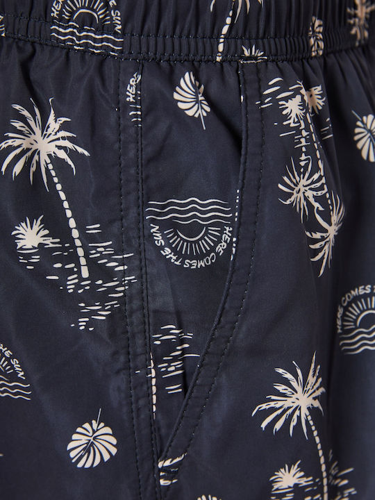 Men's Swimwear Shorts Navy Blue Floral