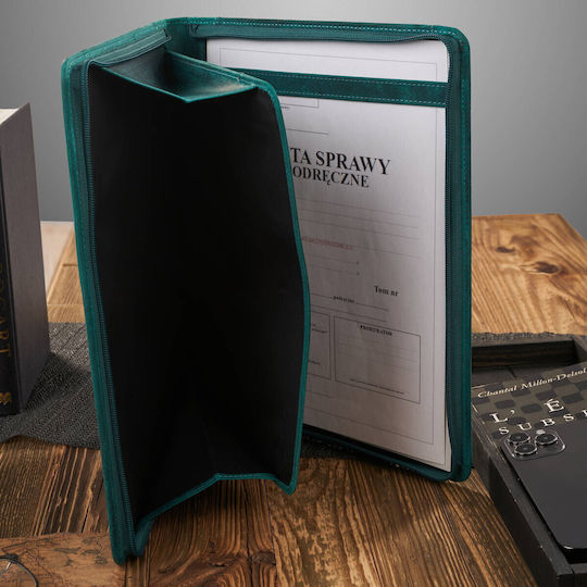 Vintage Green Leather Document Holder Paolo Peruzzi T-57-hgr