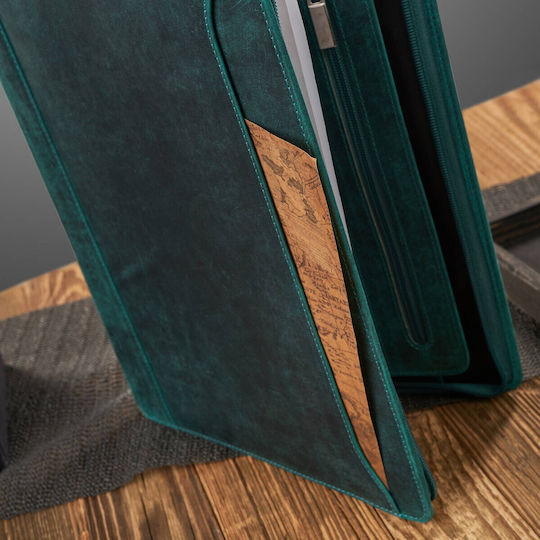 Vintage Green Leather Document Holder Paolo Peruzzi T-57-hgr