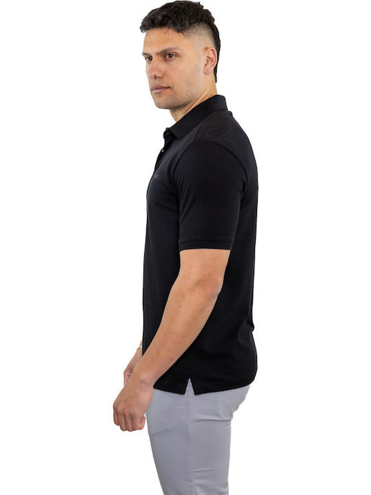 Polo Bluza Tricou Cu Mânecă Scurtă Neagră
