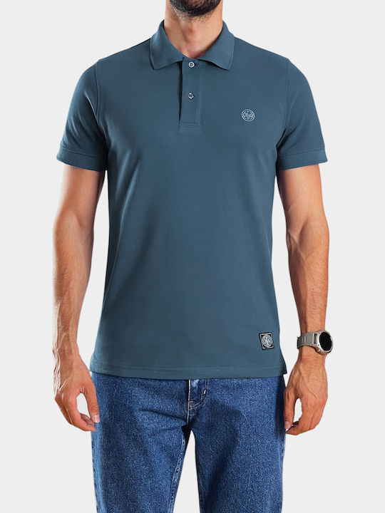 Polo Short Sleeve T-shirt Blue Indigo