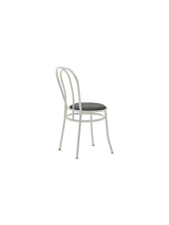 Wien Dining Room Metallic Chair Ecru/black