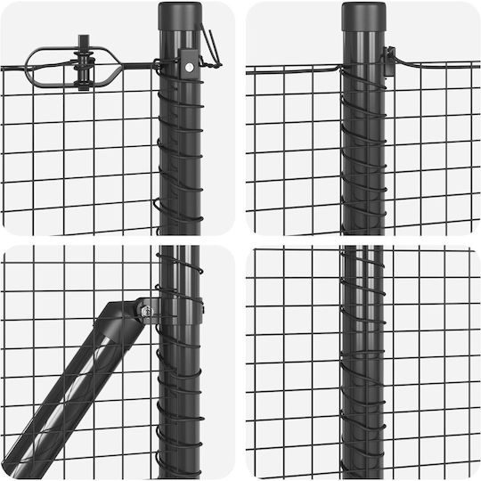 vidaXL Wire Fencing Set Gray 0.6x50m