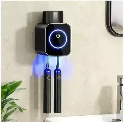 ForHome Baza de susținere a periuței de dinți Plastic Neagră 4744985164536