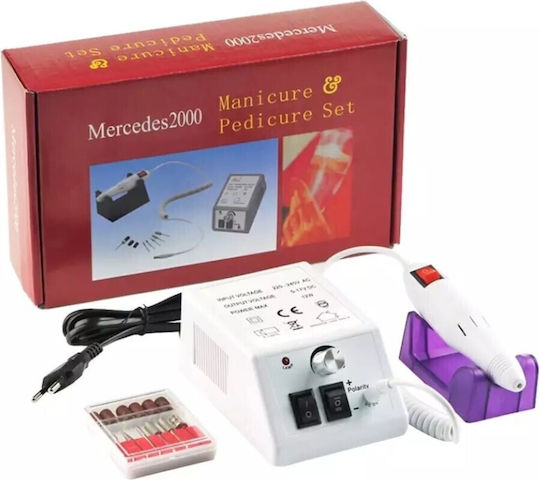 Sina Μercedes 2000 Nail Drill Power 10W White with 15000 Rotations per Minute
