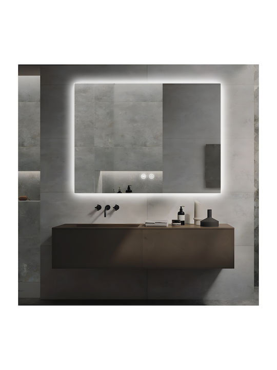H2O Ορθογώνιος Καθρέπτης Μπάνιου Led Αφής 60x80cm