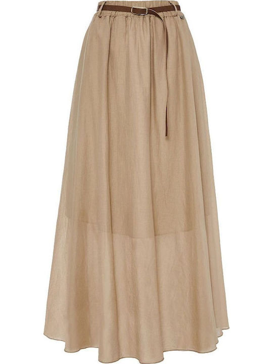 Hoch tailliert Maxi Rock Sand