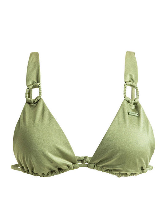 Triangle Bikini Top Brilho Loden Green