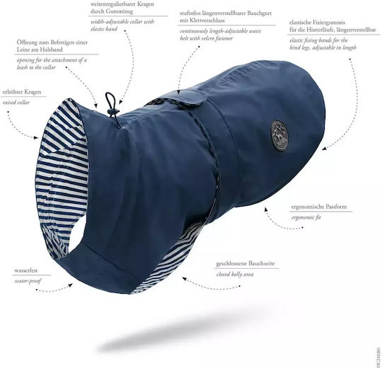 Hunter Yellow Waterproof / Windproof Dog Coat with 70cm Back Length