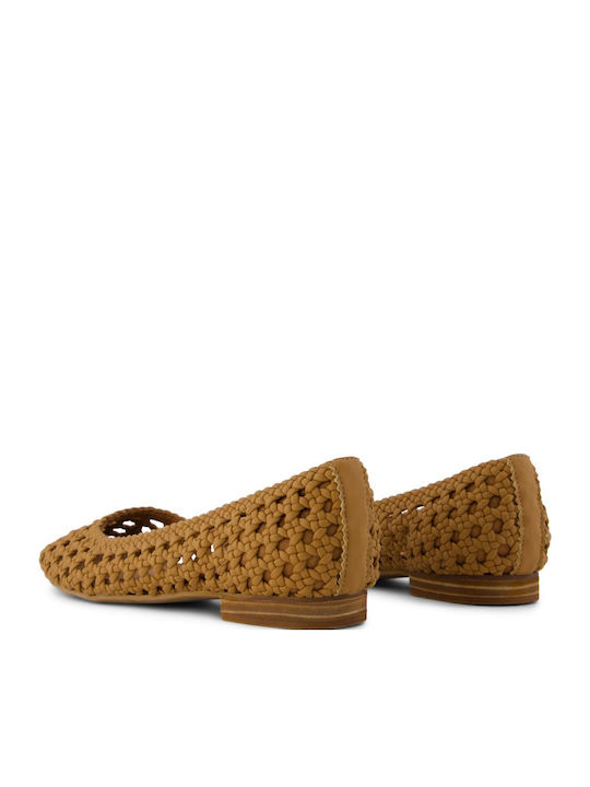 Briella Gewebte Basket Ballerina Damen Ballerinas Braune