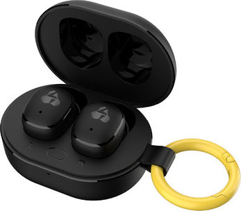 Powertech PT-1392 In-Ear Bluetooth-Freisprecheinrichtung Kopfhörer mit Schweißresistenz und Ladeetui Schwarz