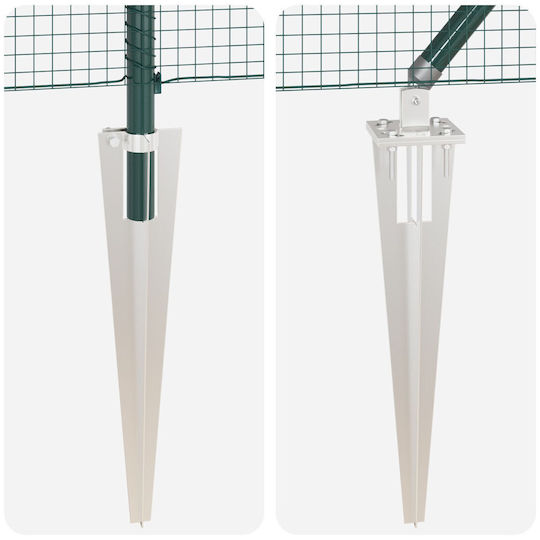 vidaXL Stâlp de gard de Grădină din Plastic - Plastic 1buc Green