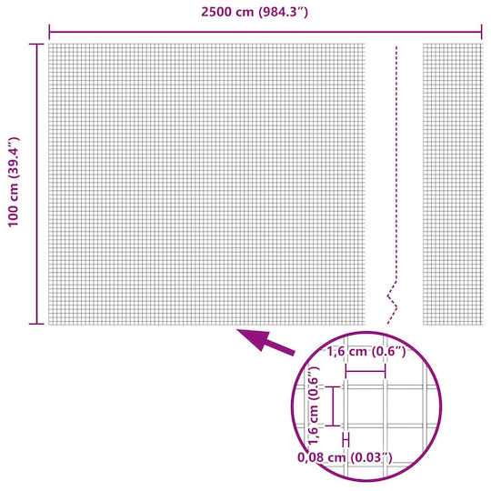 vidaXL Garden Fencing Material 2pcs Gray