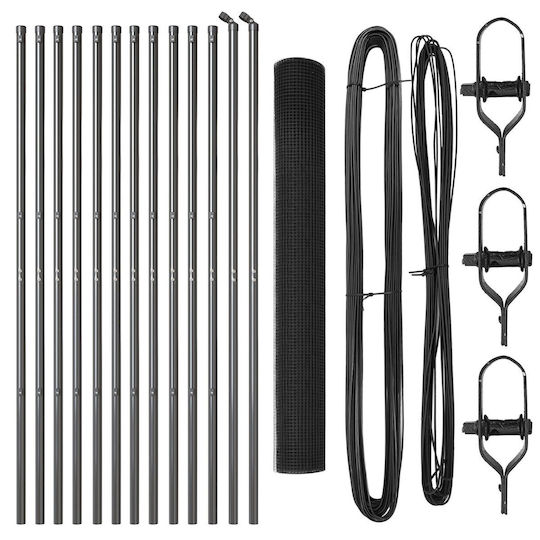 vidaXL Garden Fencing Material 2pcs Gray