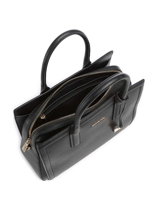 Leather Women's Satchel Bag Black