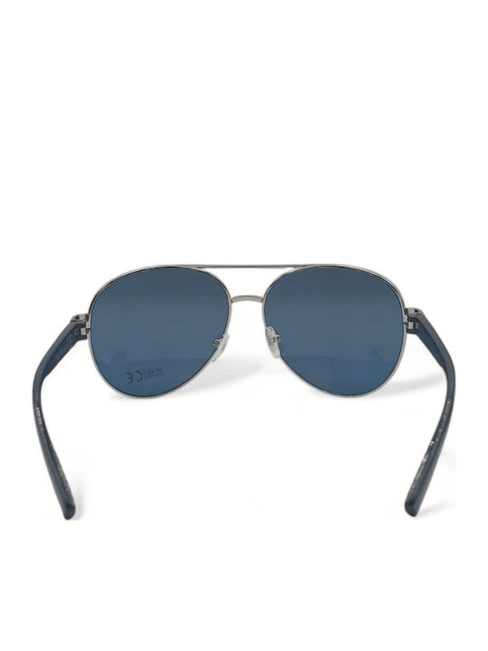 Dasoon Vision Unisex Sunglasses with Silver Frame and Blue Lens 2478035