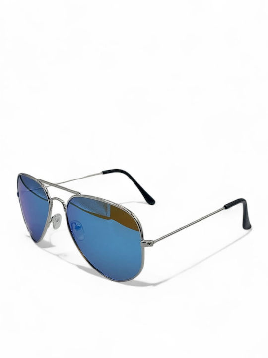 Dasoon Vision Unisex Sunglasses with Gold Metal Frame and Blue Polarized Lens 2478084