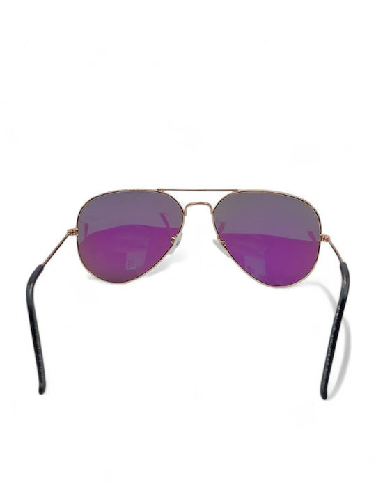 Dasoon Vision Unisex Sunglasses with Gold Metal Frame and Green Polarized Lens 2478083