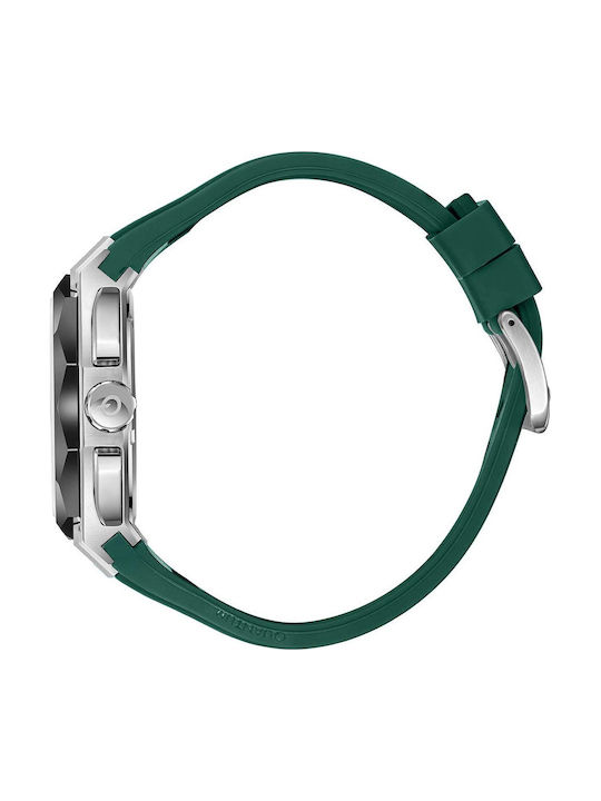 Quantum Men's Watch Chronograph Battery with Green Rubber Strap
