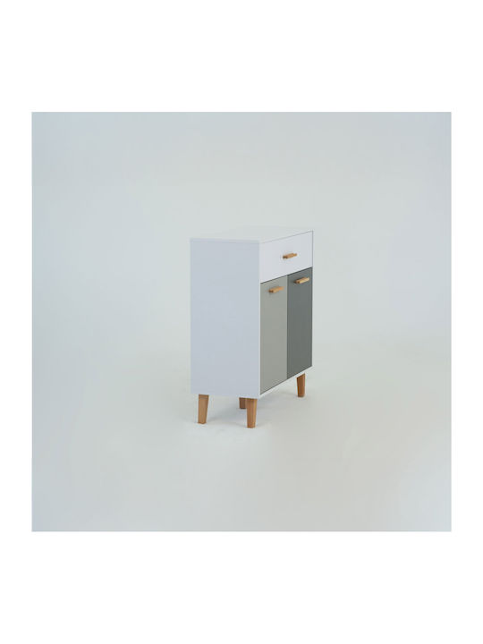 Bufet Timmy cu Sertare White-graphite-gray 84x36x92cm