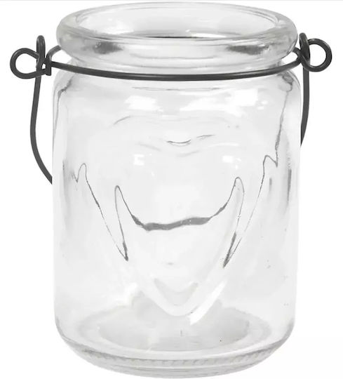 Glass Jar Heart 6.5x9.5 cm