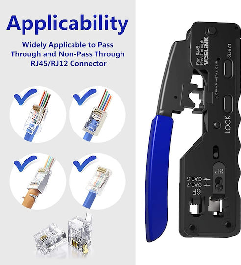 Vcelink Crimping Tool Netzwerksteckerpresse , R, J, 4, 5