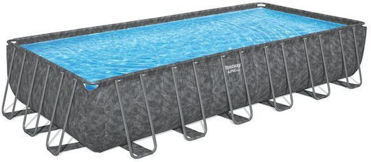 Bestway Piscină 30.045lt Cu Cadru Metalic 732x366x132cm Gri